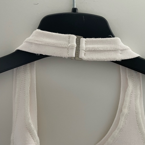 Hervé Leger Paris Halter Icon Gown White Bandage Dress L - Picture 10 of 11
